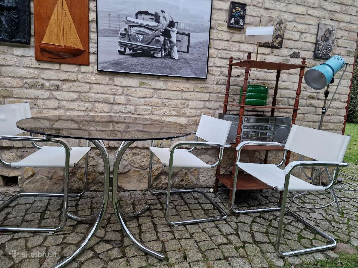 Vintažinės mid century autorinės Bauhaus kėdės - nuotraukos Nr. 3