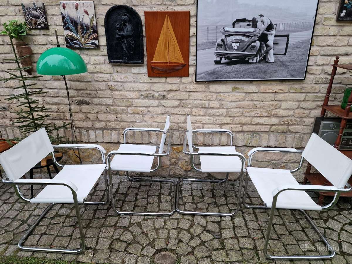 Vintažinės mid century autorinės Bauhaus kėdės - nuotraukos Nr. 13