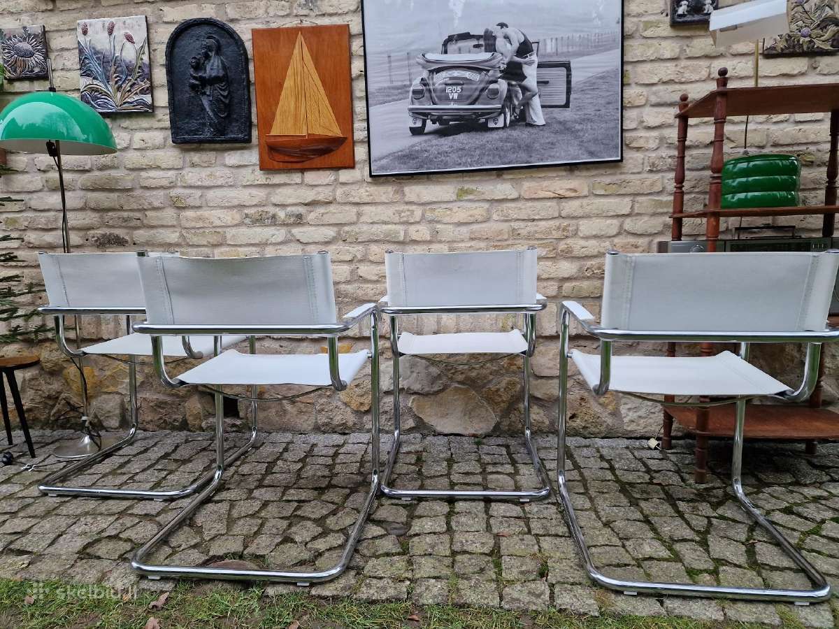 Vintažinės mid century autorinės Bauhaus kėdės - nuotraukos Nr. 14
