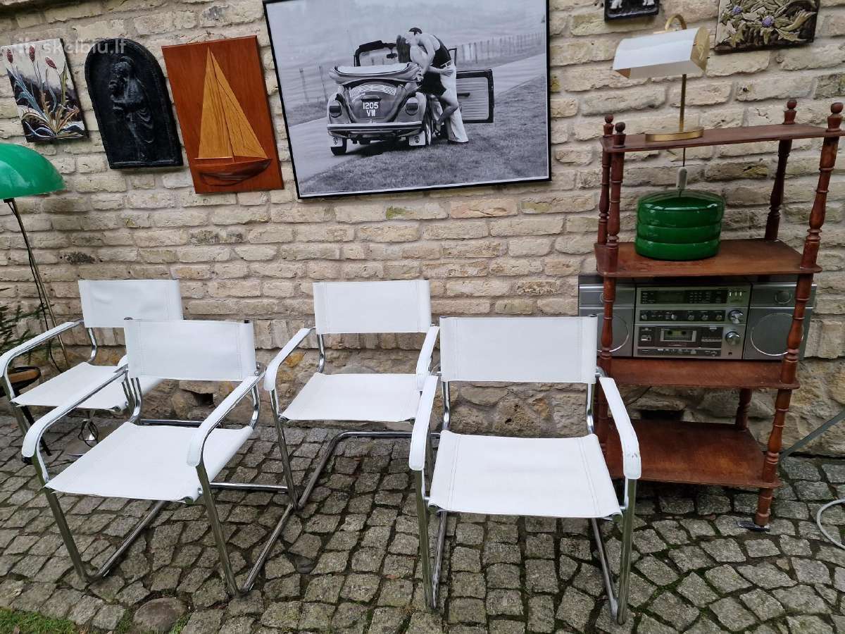 Vintažinės mid century autorinės Bauhaus kėdės - nuotraukos Nr. 15