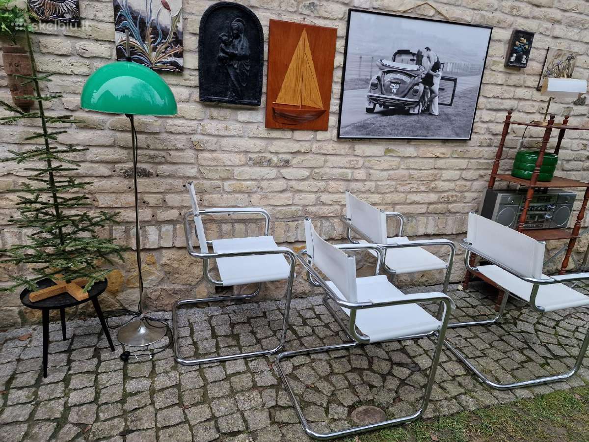 Vintažinės mid century autorinės Bauhaus kėdės - nuotraukos Nr. 19