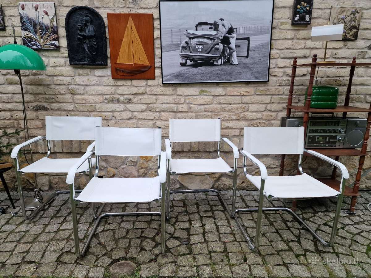 Vintažinės mid century autorinės Bauhaus kėdės - nuotraukos Nr. 21