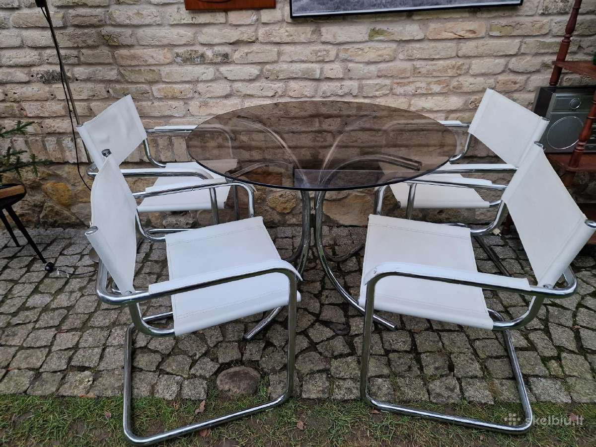 Vintažinės mid century autorinės Bauhaus kėdės - nuotraukos Nr. 22