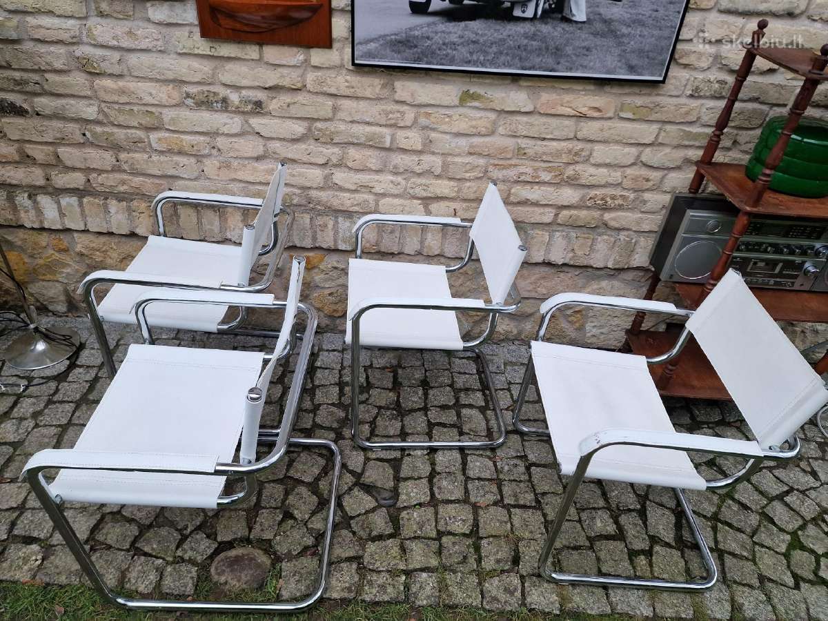 Vintažinės mid century autorinės Bauhaus kėdės - nuotraukos Nr. 26