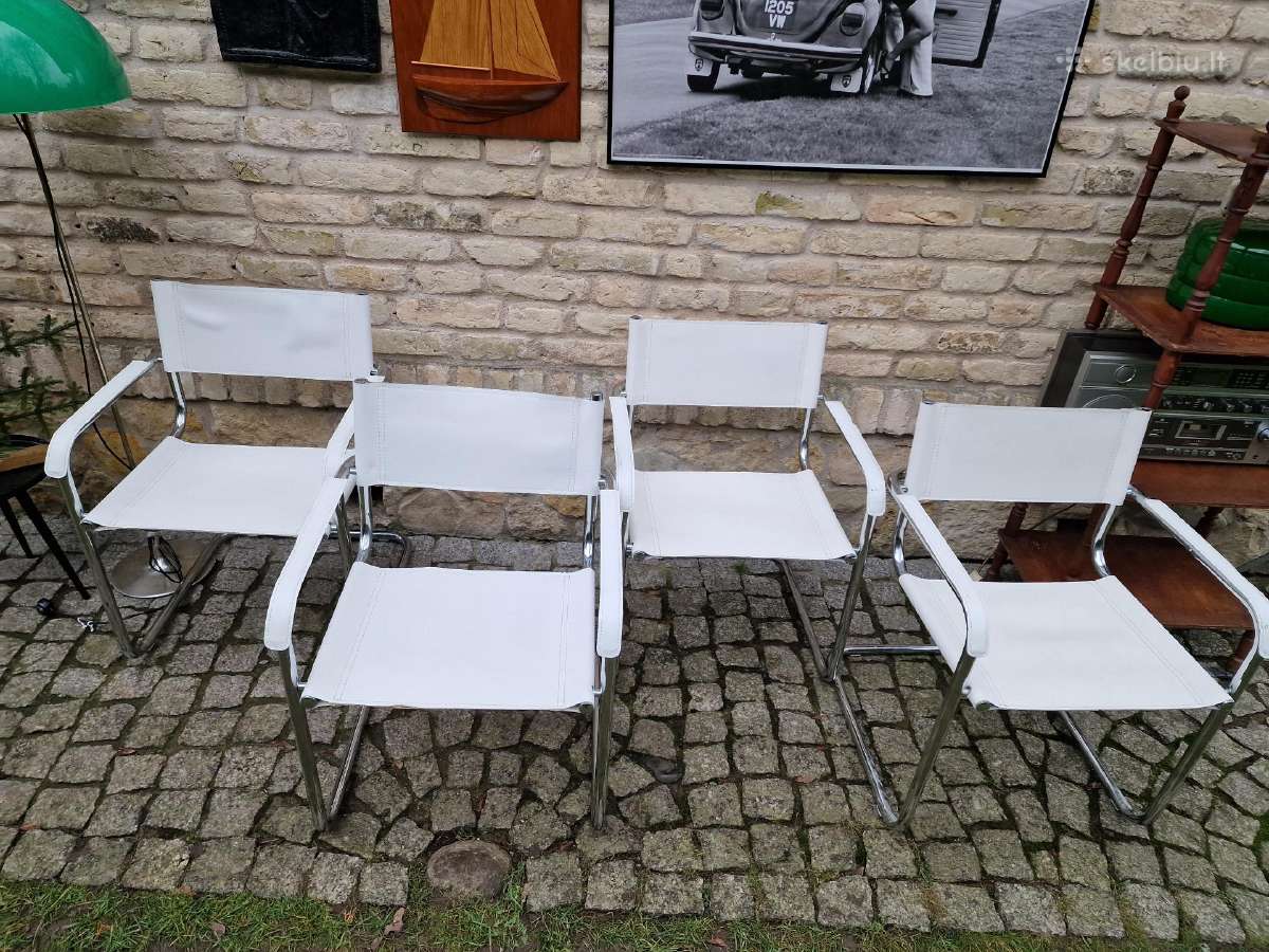 Vintažinės mid century autorinės Bauhaus kėdės - nuotraukos Nr. 30