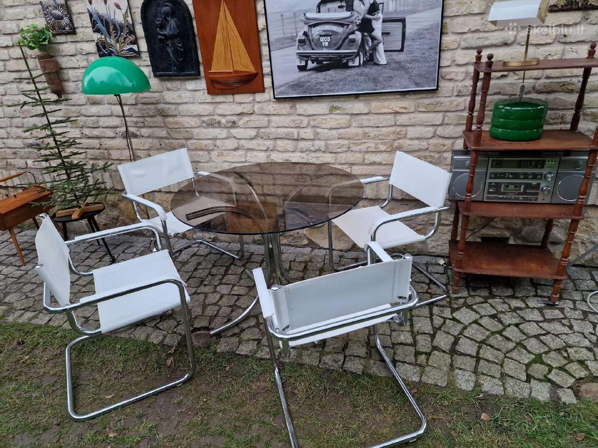 Vintažinės mid century autorinės Bauhaus kėdės - nuotraukos Nr. 31