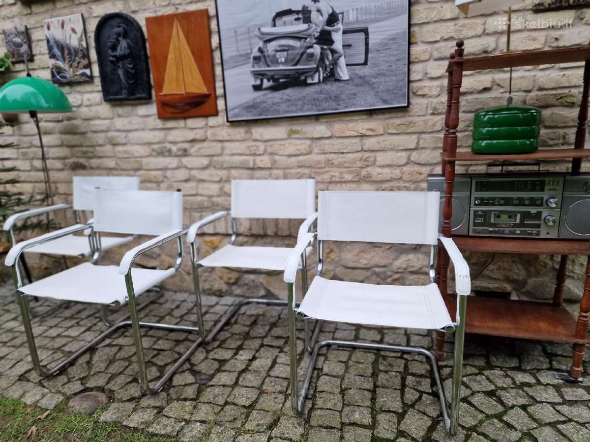 Vintažinės mid century autorinės Bauhaus kėdės - nuotraukos Nr. 32