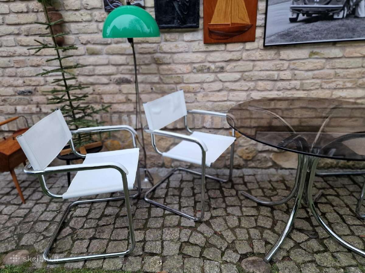 Vintažinės mid century autorinės Bauhaus kėdės - nuotraukos Nr. 33