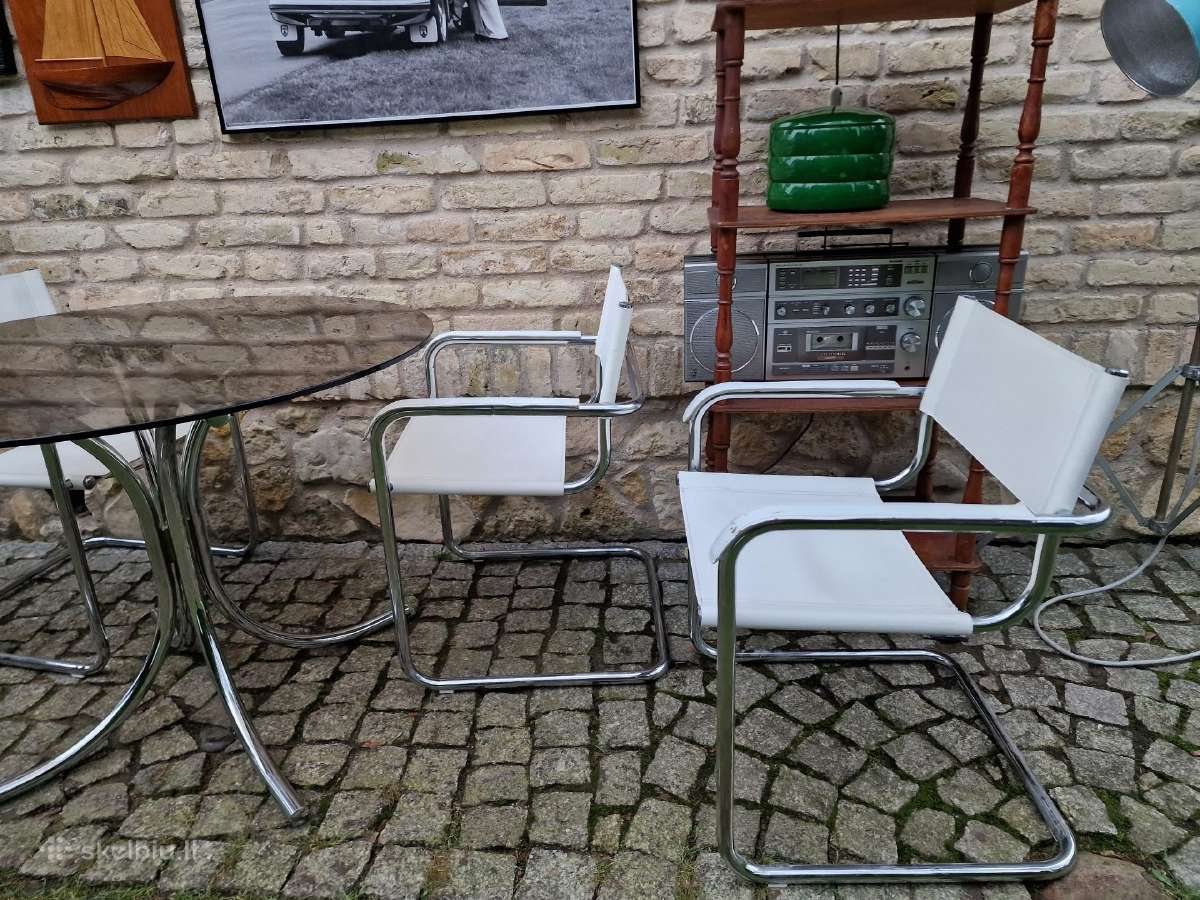 Vintažinės mid century autorinės Bauhaus kėdės - nuotraukos Nr. 34