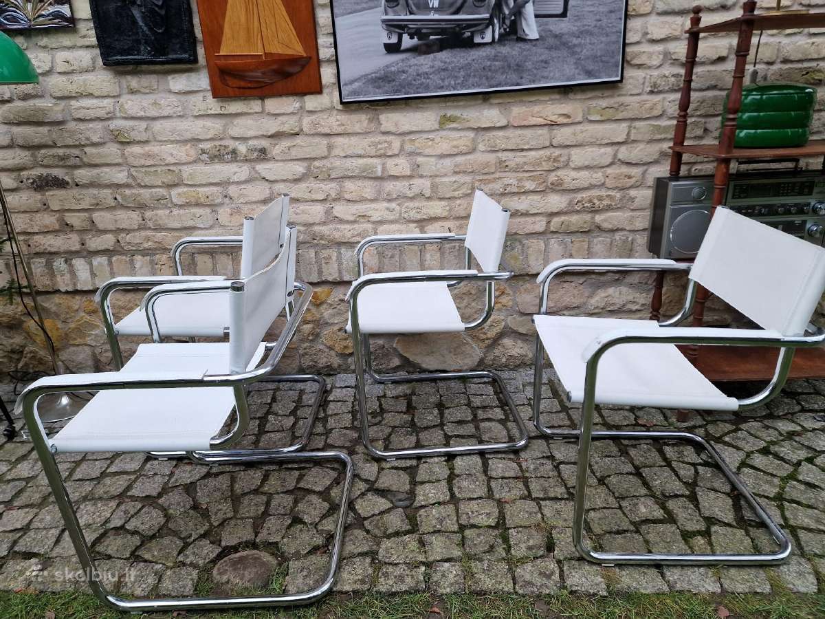 Vintažinės mid century autorinės Bauhaus kėdės - nuotraukos Nr. 35
