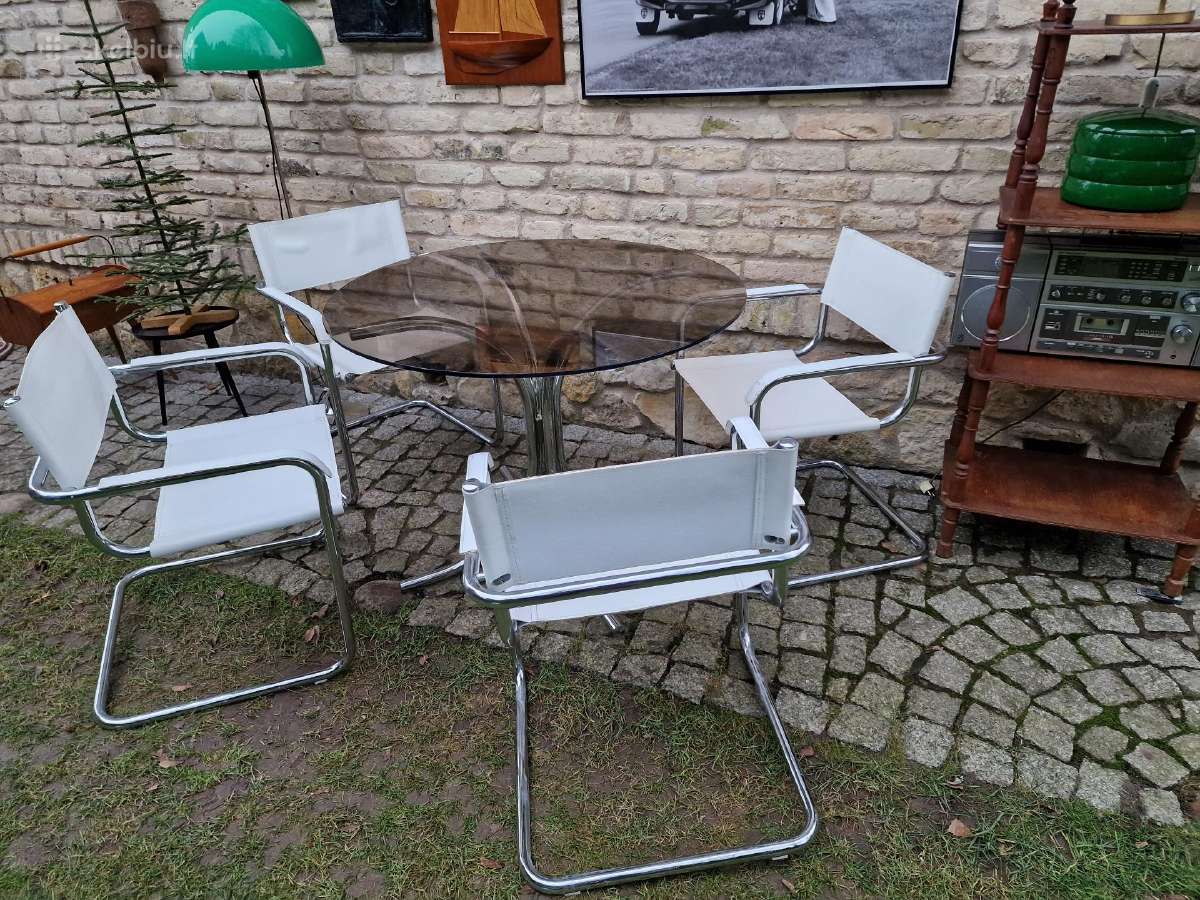 Vintažinės mid century autorinės Bauhaus kėdės - nuotraukos Nr. 38