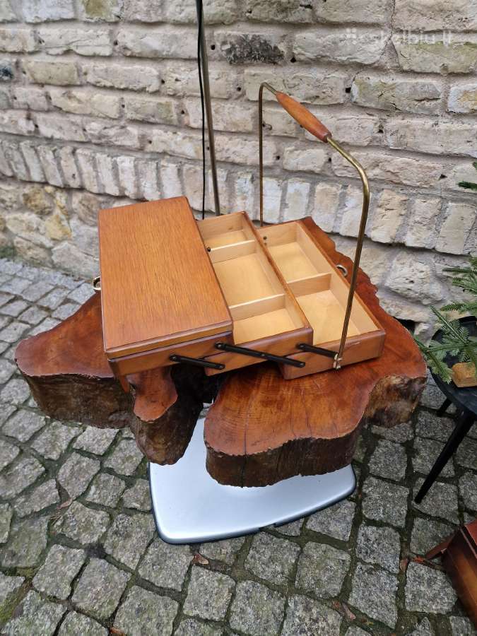 Vintažinės mid century rankdarbių dėžutės - nuotraukos Nr. 4