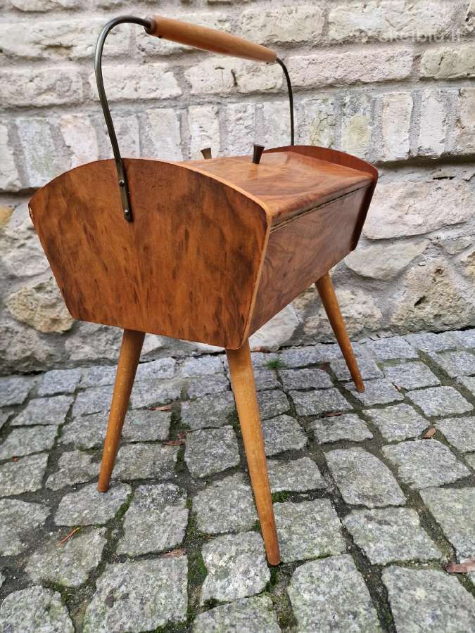 Vintažinės mid century rankdarbių dėžutės - nuotraukos Nr. 16