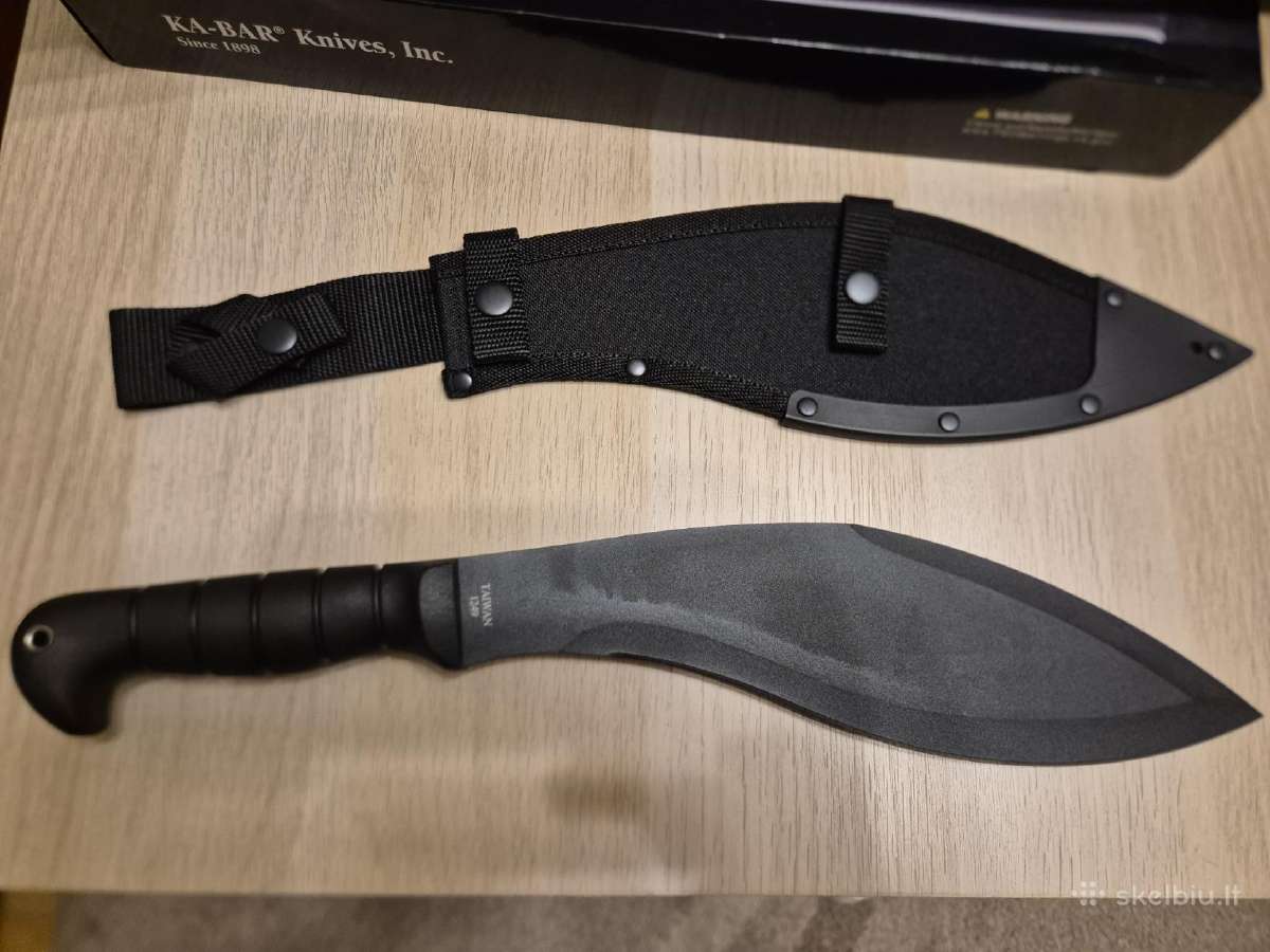 Ka-bar kukri stiliaus kirtiklis, mačetė