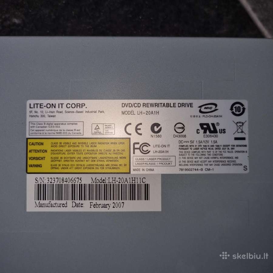 Stacionaraus kompiuterio CD-rom CD Drive Lite-on - nuotraukos Nr. 3