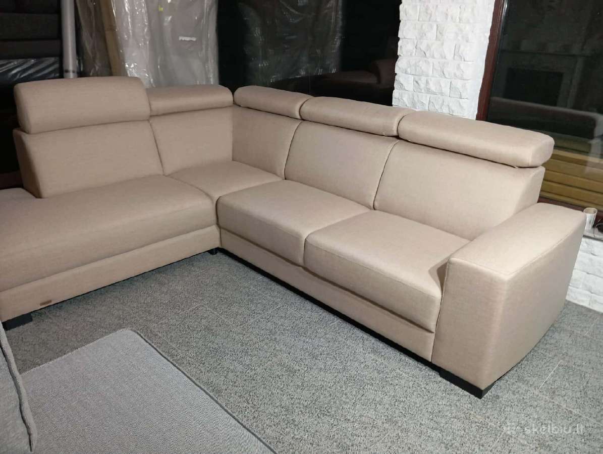 Nauja kampinė sofa L formos