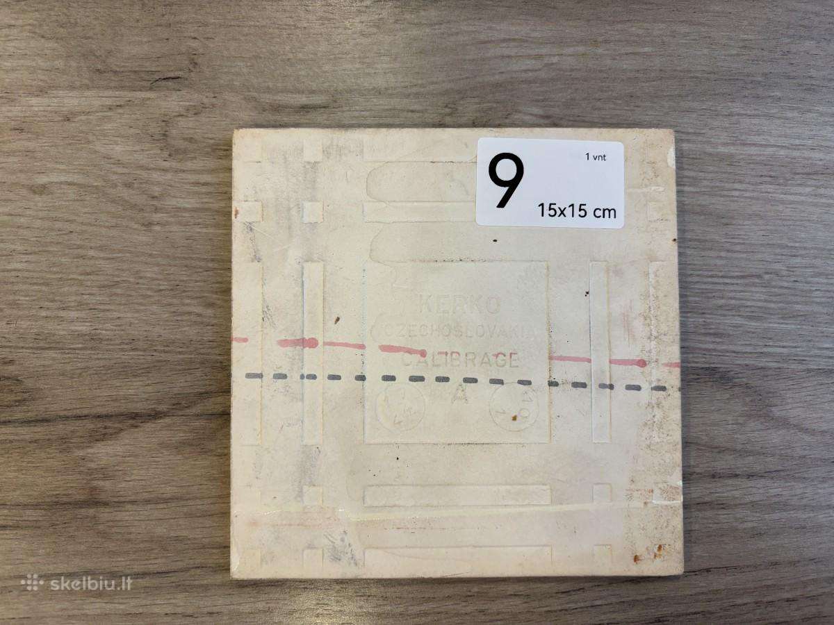 Vintažinė Čekoslovakiška "Kerko" plytelė 15x15cm - nuotraukos Nr. 3