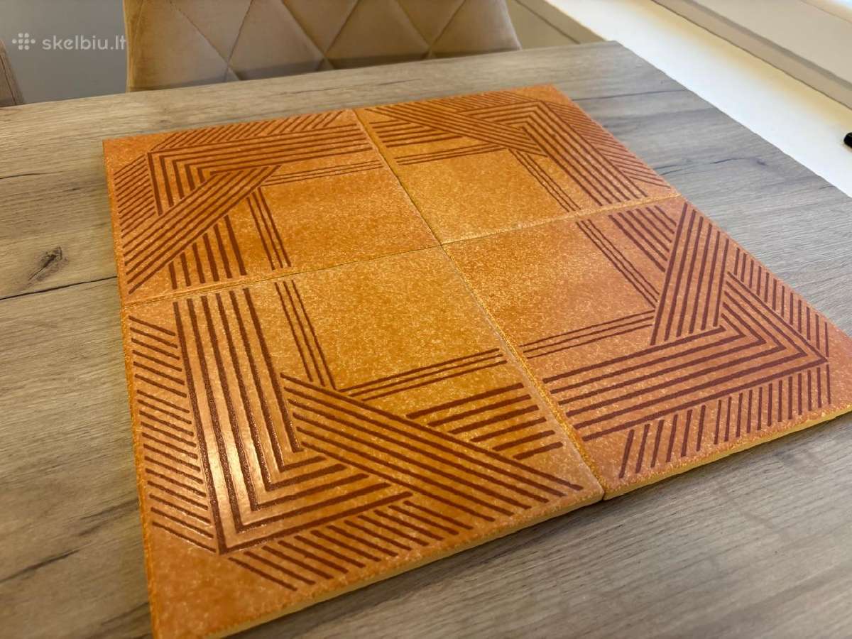 Vintažinės Čekoslovakiškos grindų plytelės 20x20cm - nuotraukos Nr. 2