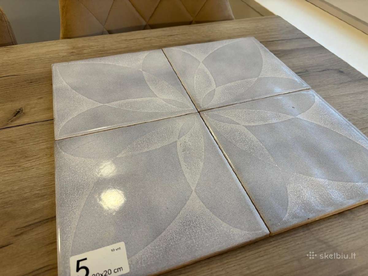 Vintažinės Čekoslovakiškos "Kerko" plytelės 20x20c - nuotraukos Nr. 2