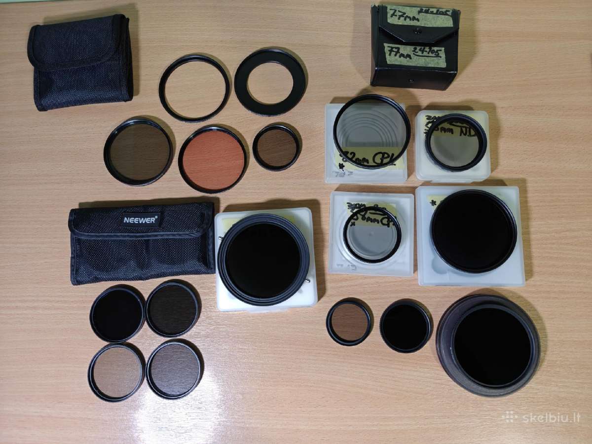 Filtrai 46–82mm + Perėjimai