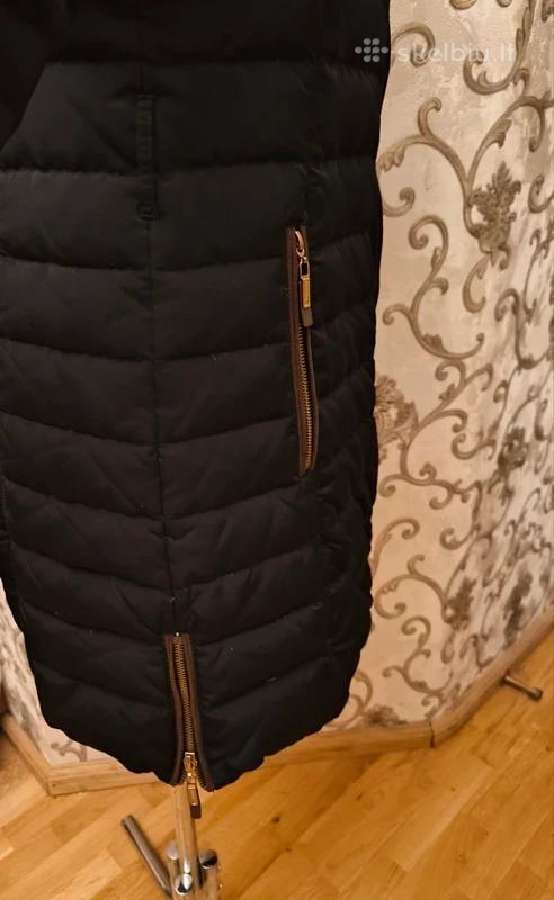Moteriškas žieminis pūkinis paltas striukė 38-40 - nuotraukos Nr. 4