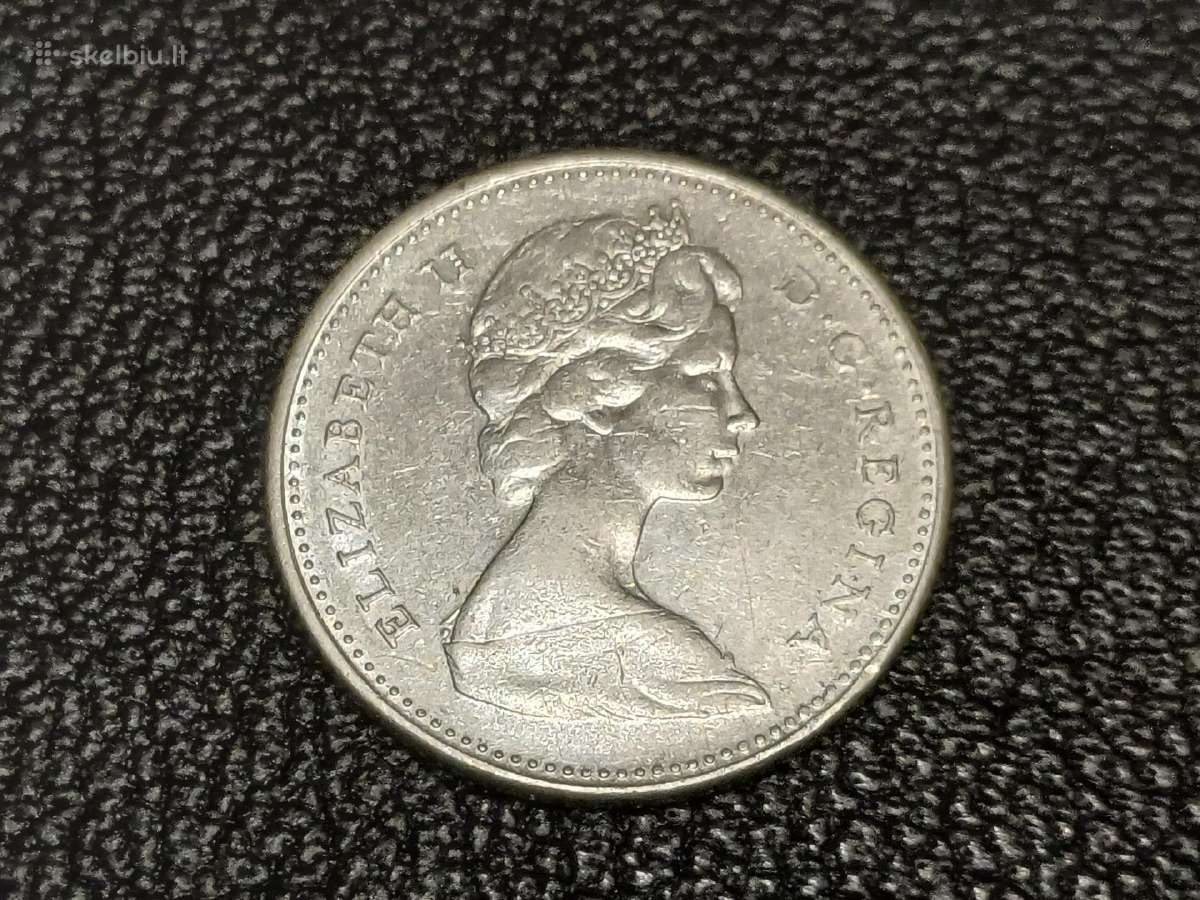 10 centų 1966m. Kanada sidabras - nuotraukos Nr. 2