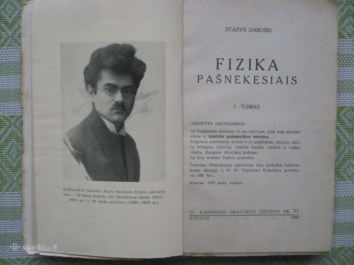 Stasys Dabušis - Fizika pašnekesiais 1938 - nuotraukos Nr. 3