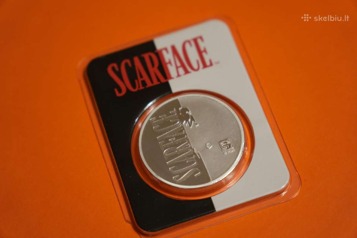 Sidabrinė 1oz Scarface moneta - nuotraukos Nr. 3