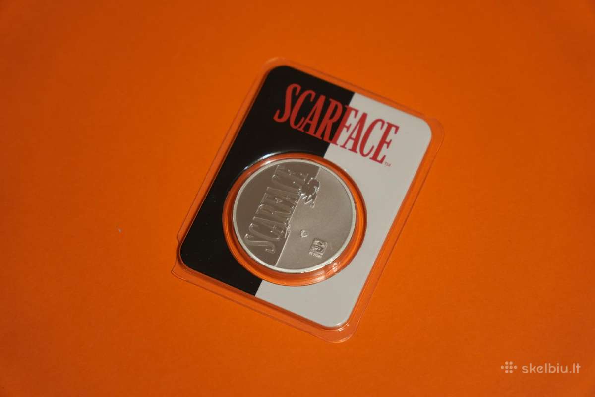 Sidabrinė 1oz Scarface moneta - nuotraukos Nr. 4