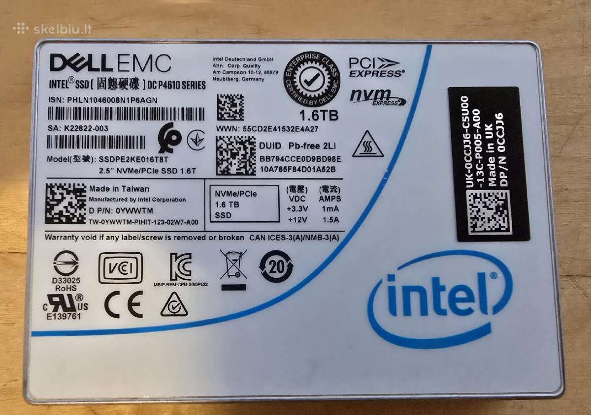 2.5" U.2 U.3 E3.s M.2 Nvme SSD Gen 3.0 4.0 5.0 - nuotraukos Nr. 8