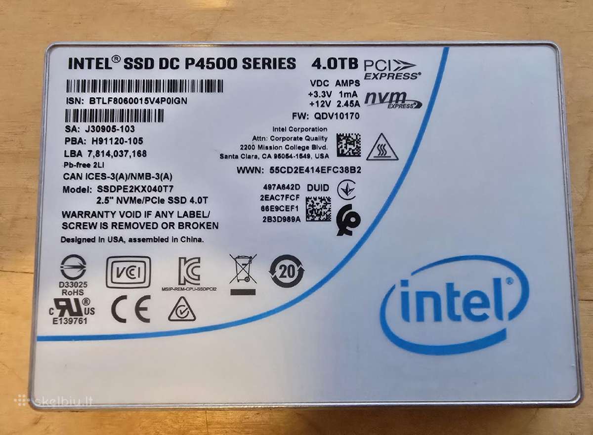 2.5" U.2 U.3 E3.s M.2 Nvme SSD Gen 3.0 4.0 5.0 - nuotraukos Nr. 10