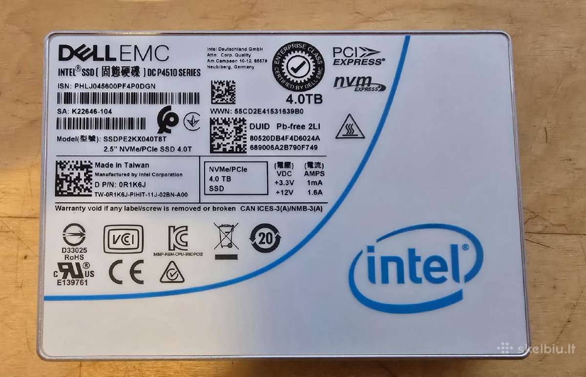 2.5" U.2 U.3 E3.s M.2 Nvme SSD Gen 3.0 4.0 5.0 - nuotraukos Nr. 12
