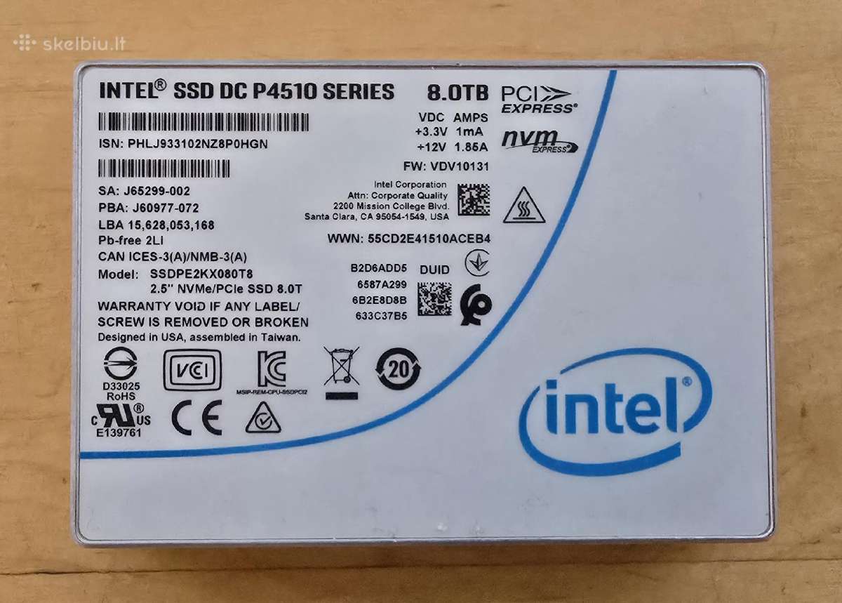 2.5" U.2 U.3 E3.s M.2 Nvme SSD Gen 3.0 4.0 5.0 - nuotraukos Nr. 14