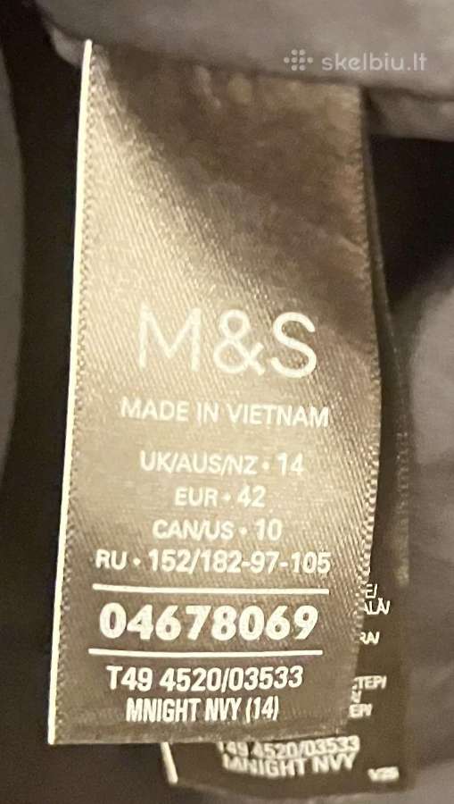 M&s paltukas, 42/14 dydis mėlynas - nuotraukos Nr. 3