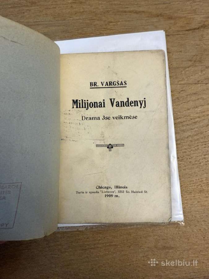 Milijonai Vandenyj 1909 - nuotraukos Nr. 2