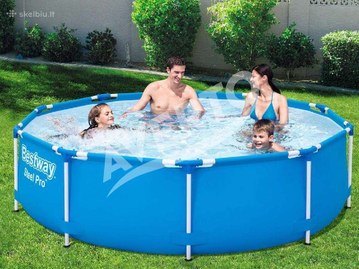 Baseinas Bestway 305x76 cm su fitru