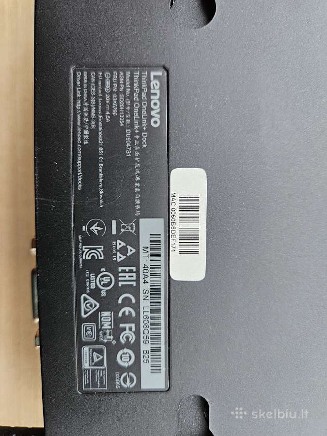 Beveik nenaudotas Dockstation Thinkpad Onelink + - nuotraukos Nr. 3