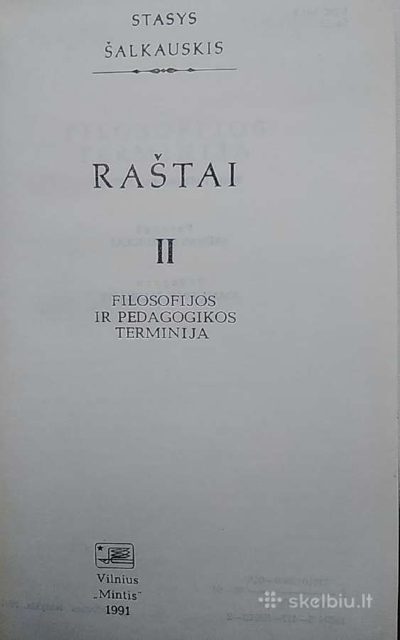 Stasys Šalkauskis. Raštai (II tomas) - nuotraukos Nr. 2