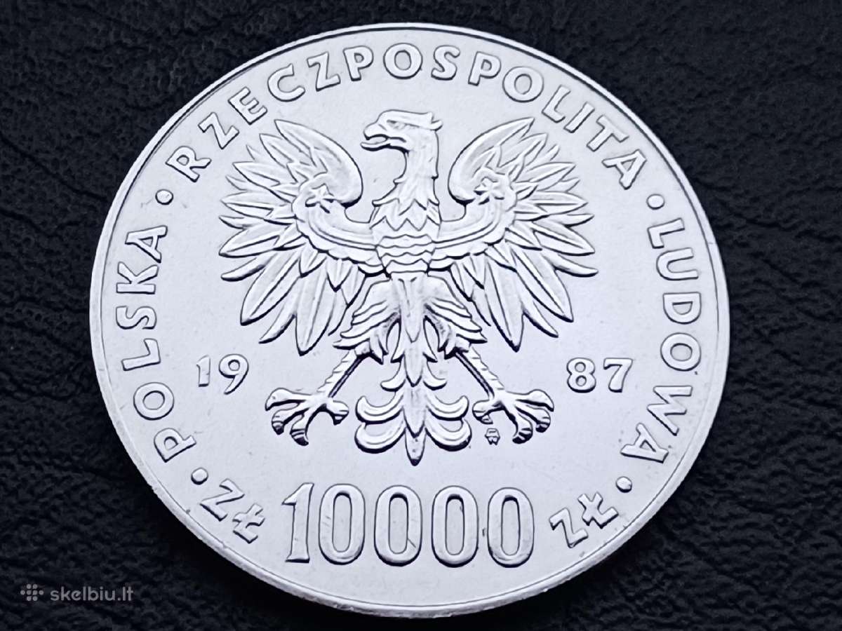 (646) 1000 zlotų 1987m. Lenkija 19,3g. - nuotraukos Nr. 2