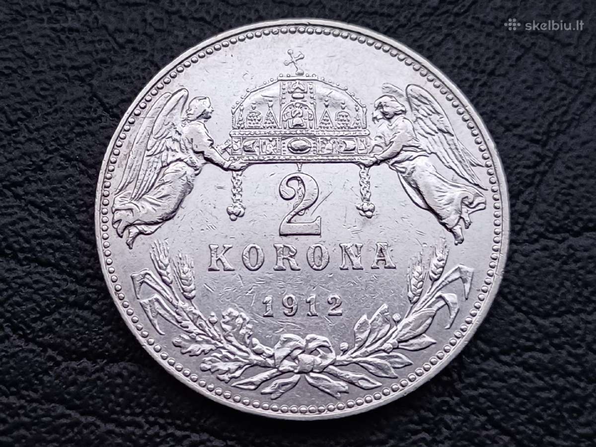 (645) 2 kronos 1912m. Austrija sidabras