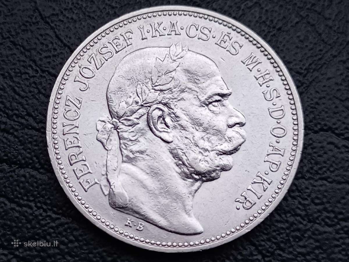 (645) 2 kronos 1912m. Austrija sidabras - nuotraukos Nr. 2