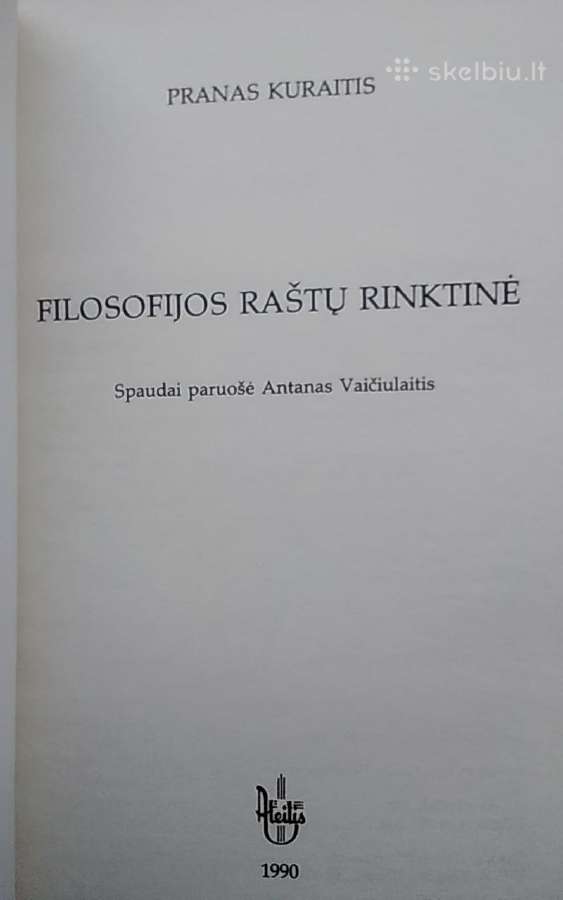Filosofijos raštų rinktinė - nuotraukos Nr. 2