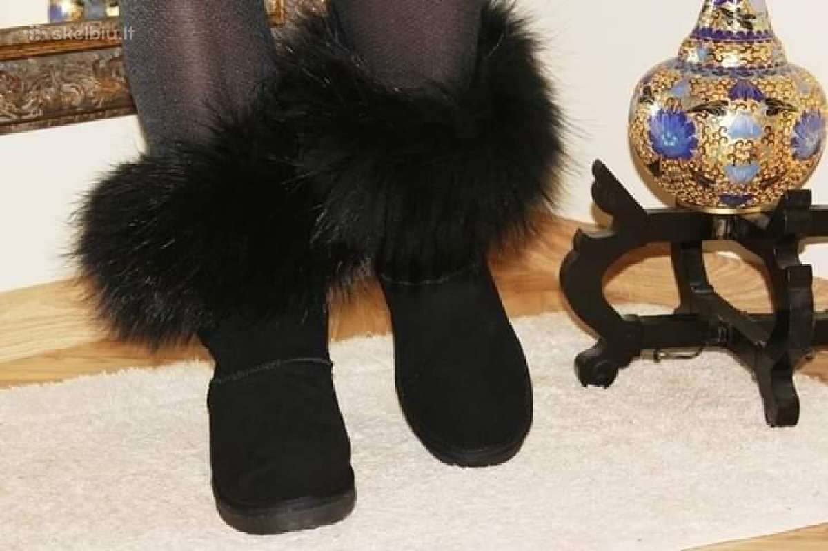 Odiniai sniego batai su vilna ir kailiu ugg - nuotraukos Nr. 2