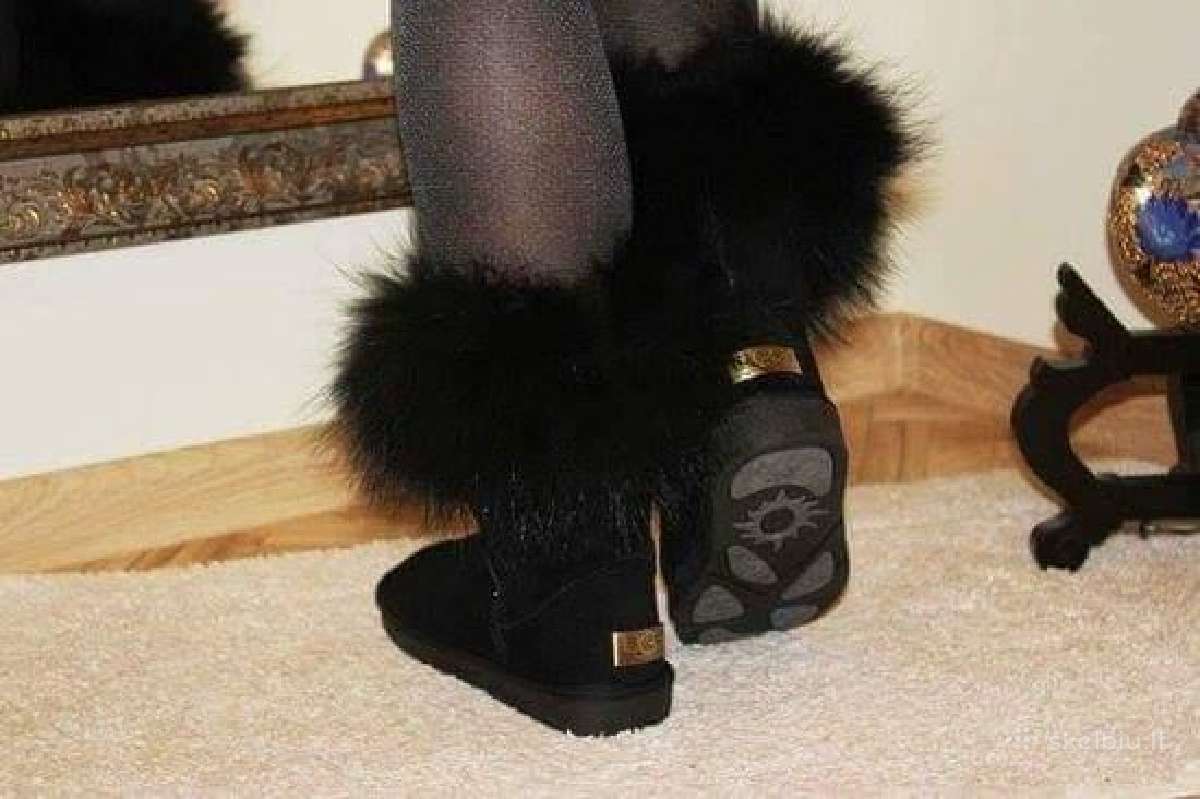 Odiniai sniego batai su vilna ir kailiu ugg - nuotraukos Nr. 3