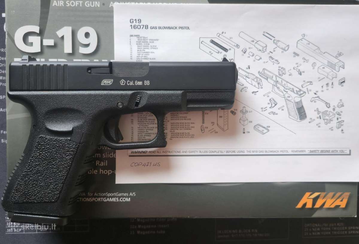 Glock 19 4gen (gas blow back) - nuotraukos Nr. 2