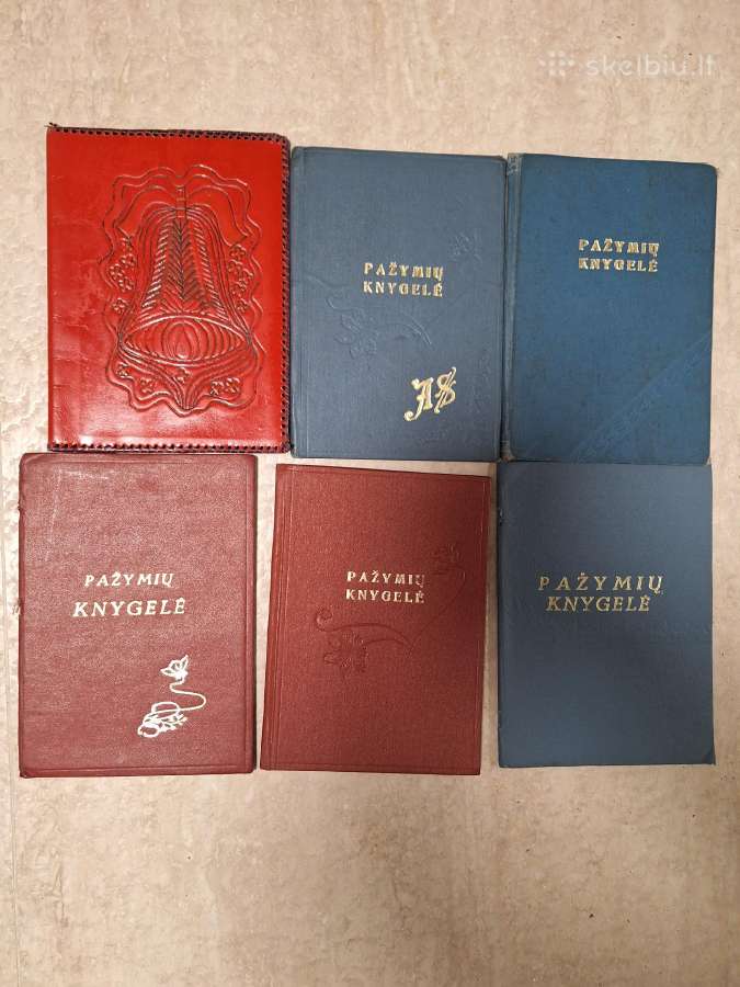 Parduodamos retro pažymių knygelių įmautės