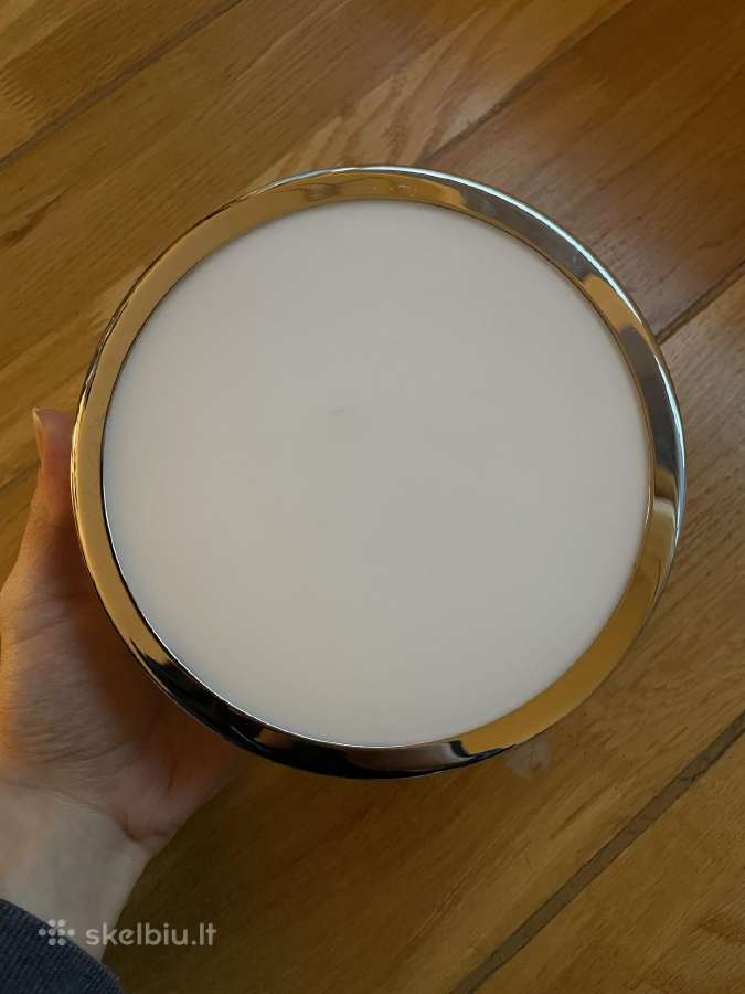 Stiklinis chromuotas sieninis šviestuvas 16 cm
