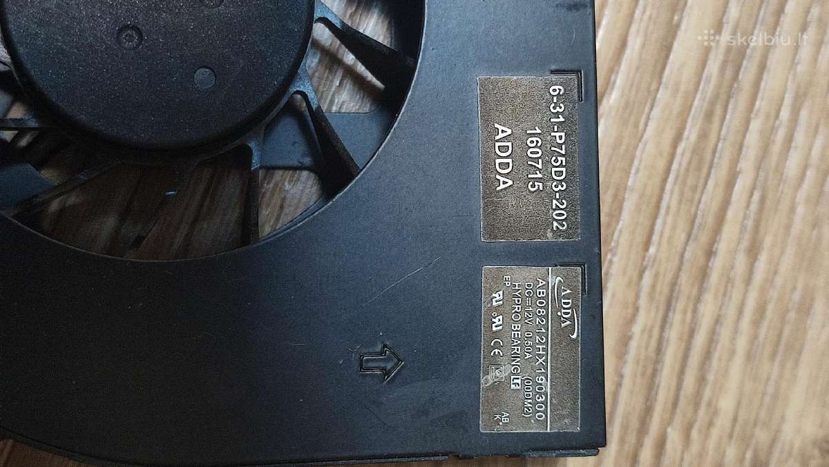 Ventiliatoriai Dc 12 V 0.5 A Clevo Originalūs Adda - nuotraukos Nr. 4