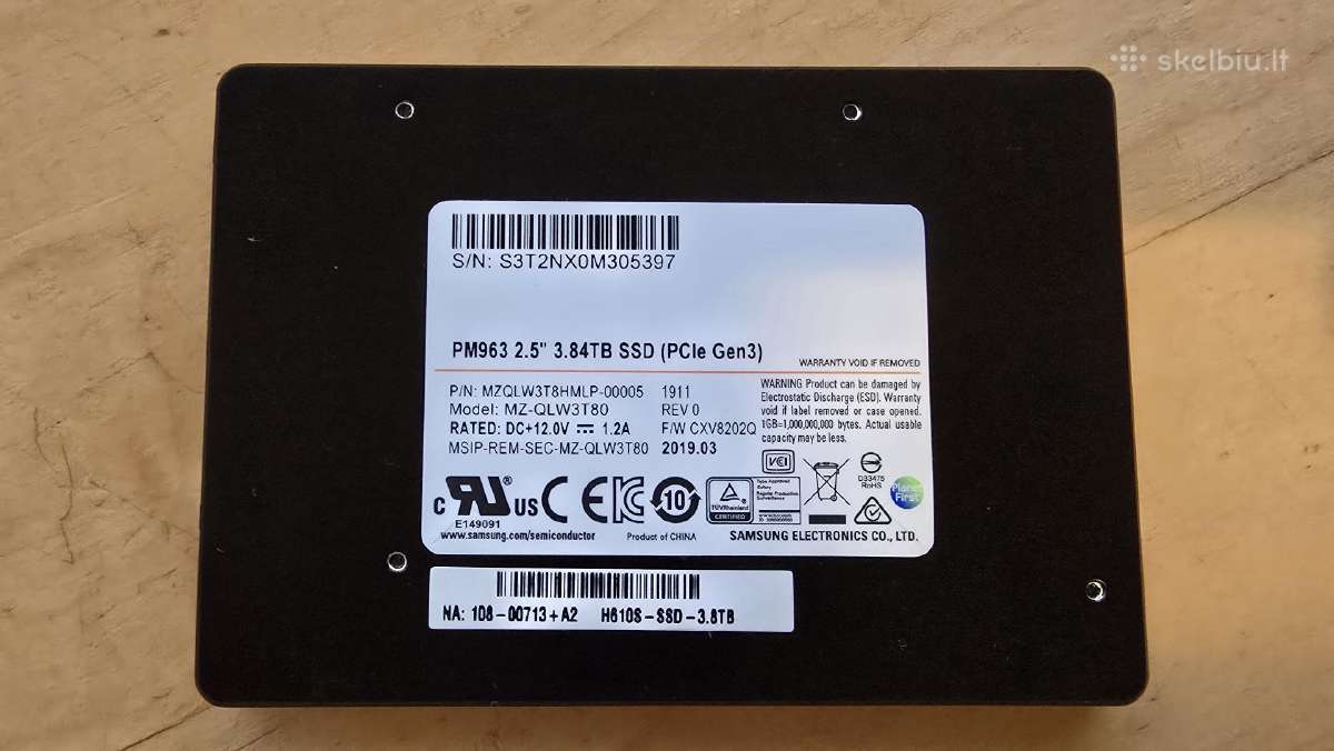 2.5" U.2 U.3 E3.s M.2 Nvme SSD Gen 3.0 4.0 5.0 - nuotraukos Nr. 17