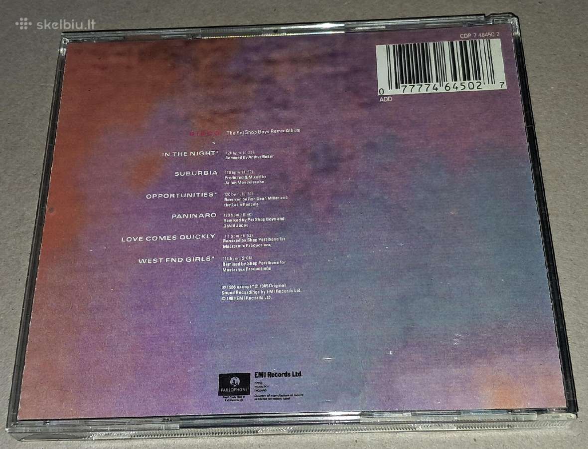 Pet Shop Boys - Disco (Audio CD) - nuotraukos Nr. 2